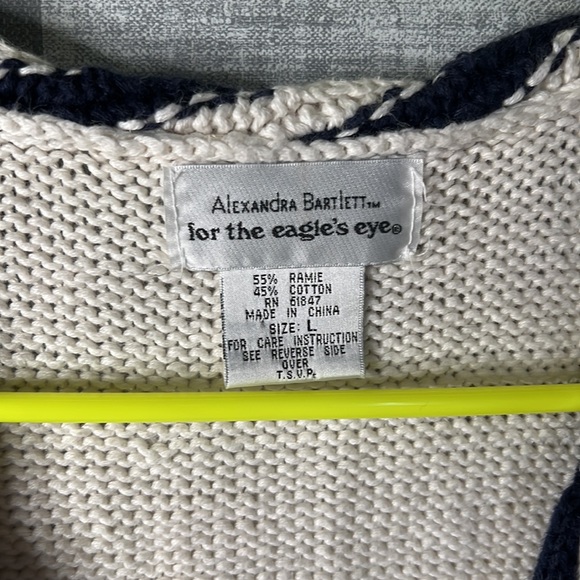 VTG Alexandra Barlett Cardigan vest Patriotic - Picture 3 of 4